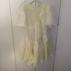 Sandro Light Washed Yellow Dress